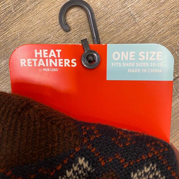 Muk Luks Heat Retainer Insulated Thermal Socks Shoe Sz 10-13 Cold Weather Snow - Picture 7 of 11